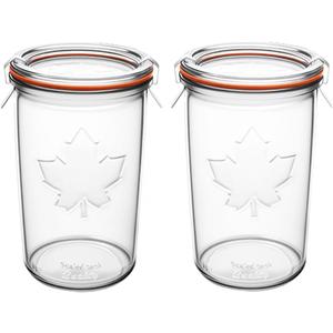 Canning Jars 3/4 liter,27 oz of 2,850ml Replace For Canning Jar, Replace For 3/4 Liter Jar, 2pcs Glass Jars, Canning Jars For Sourdough, Canning Jars 743,Sourdough Starter Jar With Wide Mouth