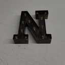 Pooqla Vintage Light Up Marquee Letters with Lights  Illuminated Industrial Style Lighted Alphabet Letter Signs - Coffee Bar Apartment Bedroom Wall Home Initials Decor A-Z