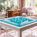 Mahjong All-in-One Tile Rack & Pusher, Clear Acrylic Mahjong Rack and Pusher Combo, Modern American Mahjong Tile Racks, Set of 4, White