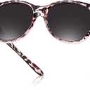 Polarized Fit Over Sunglasses for Women Men Stylish Cat Eye Wear Over Sun Glasses UV Protection (Rda-grey Leopard)