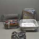 6 Pack - Disposable Chafing Dish Buffet Set, Welded Body Food Warmers for Parties, Fuel Cans Complete Set, Half Size Pans, Warming Trays
