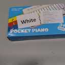 Mini Keyboard Piano Toy, Portable Light Up Pocket Piano for Toddlers Kids (White)