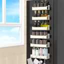 6 Pack Magnetic Spice Rack Organizer for Refrigerator and Oven, Cream White Fridge Organizers and Storage for Kitchen