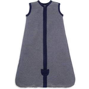 Burt's Bees Baby Infant Wearable Blanket, 100% Organic Cotton Newborn Unisex Beekeeper - Light Weight 0.5 TOG or Medium Weight 1.5 TOG Sack, Medium, Midnight Stripe