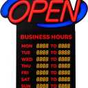 Programmable LED Open Sign with Business Hours, Remote Control， Business Hour Sign, Ultra Bright Large 21.26" x 23.62" LED Open Signs for Business Storefront Window, Coffee, Bakery, Bar, Salon