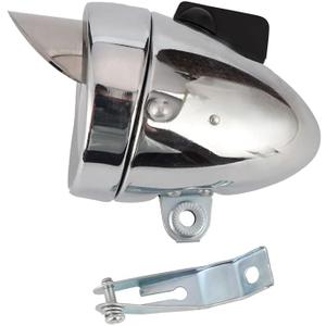 Bike Front Light LED Vintage 1LED Bicycle Headlight Taillight Super Bright High Lumens Electroplate Surface Treatment with Mounting Bracket Powered by AAA Battery(Not Included) Bike Accessory (Sliver)