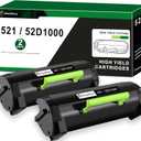 MasaiMara 52D1000 521 Black 2-Pack Compatible Toner Replacement for Lexmark MS710 MS711 MS810 MS810n MS810dn MS811 MS811dn MS812 MS710dn MS710n MS711dn MS810de MS810dtn Printer Ink, Standard Capacity