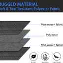 40"x72" Thick Moving Blanket, Heavy Duty Furniture Moving Pads, Quilted Packing Blankets, Black, 1 Count