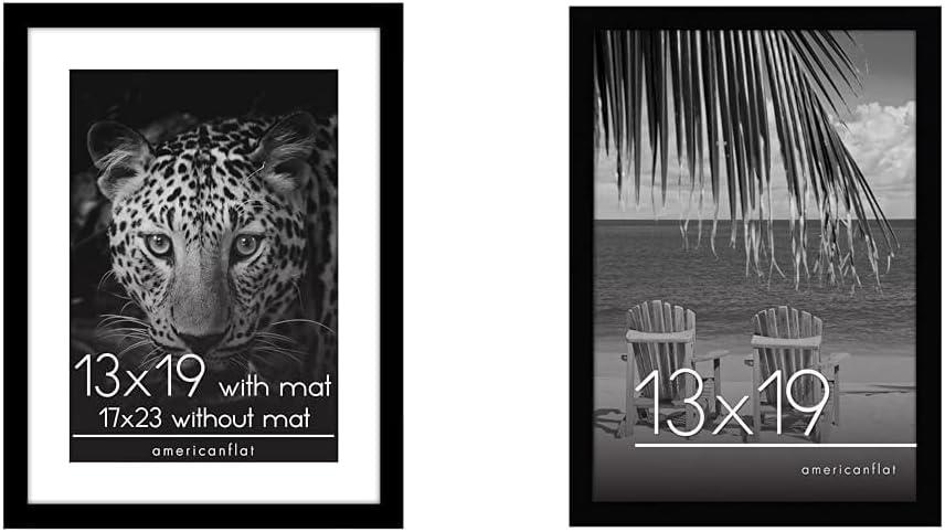 Americanflat Engineered Wood Photo Frame Bundle with 13x19 and 17x23 Sizes