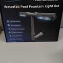 Pool Fountain with 8-Color 4-Mode LED Lights, Above/Inground Pool Fountain Lights with Remote, 360Adjustable Pool Sprinkler for Relaxation & Cooling 10-20F