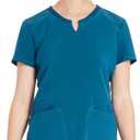 Scrubstar Womens Notch Neck Scrub Top Ultra Soft Stretch Nursing Uniform with 3 Functional Pockets & Moisture Control Fabric (Blue, XXXL)