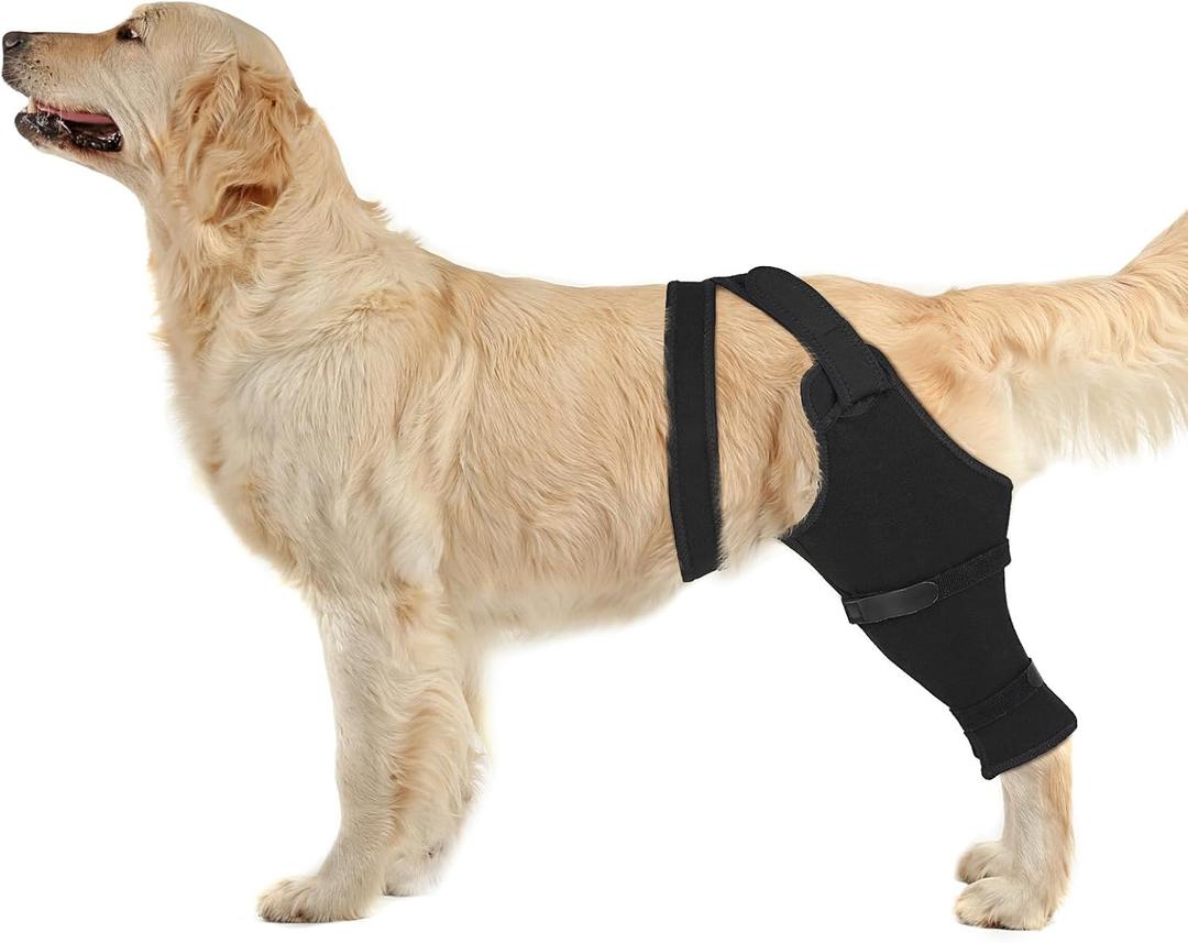 Dog Rear Leg Recovery Sleeve for TPLO to Stop Licking, Wound Surgical Cover After ACL Surgery, Leg Wrap for Back Hip, Thigh, Knee, Dog Cone Collar Alternative (Left Leg, 2XL)