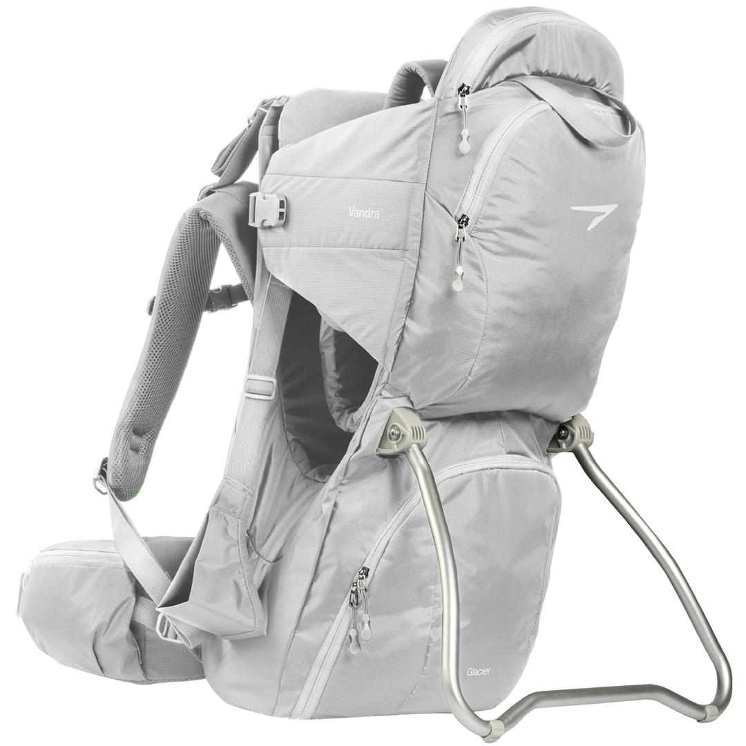 Vandra Glacier - Scandinavian Hiking Baby Carrier Backpack - Gravity Lock Hard-Shell Frame - Nest Child Carrier for Toddler & Kids - Dust Bag, Alu Tag & More Included