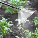 Drift Guard with Flat Sprayer Nozzle,Prevents Drift of Fine Droplets,for Use with Backpack Sprayer Small Drift Guard (clear, 38CM-2PCS)