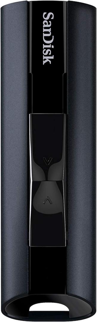 SanDisk 128GB Extreme PRO USB 3.2 Solid State Flash Drive - Up to 420MB/s, Durable Aluminum Metal Casting - SDCZ880-128G-GAM46, Black