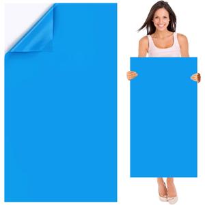 2 x Exlarge Pool Liner Repair Patch 4ft x 2.8ft Vinyl Pool Liner Patch Self Adhesive PVC Vinyl Patch Kit for In-Ground or Above Ground Pools Inflatable Swimming Boat Air Mattress (Blue)