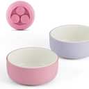 Elk and Friends Kids Porcelain Bowls with Silicone Suction Sleeves | Suitable for Babies/Toddlers | Microwave & Dishwasher Safe | Stay Put Dinnerware | Snack Dishes | 2 Pack