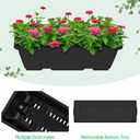 Raised Garden Bed 3 Tier Vertical Garden Planter Elevated Planter Boxes Outdoor Herb Planter with Drainage Holes Removable Tray for Patio Balcony Porch Black