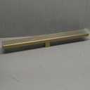 24 Inch Linear Shower Drain Rectangular Floor Drain with Accessories Square Hole Pattern Cover Grate Removable SUS304 Stainless Steel CUPC Certified Brushed Gold
