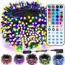Brizled RGB Christmas Lights, 164ft 500 LED Color Changing String Lights, Dimmable Christmas Tree Light, Indoor Multifunctional Fairy Light with Remote for Outdoor Independence Day Xmas Party Decor