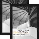 Puzzle Frame 20x27, for 20 x 27 in Posters and Art Prints, Horizontal or Vertical Wall Mounting, Black 27x20 Picture Frame for Puzzle, 2 Pack