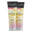 John Frieda Go Blonder Shampoo and Conditioner Set, Gradually Lightens Blonde Color Up, For Natural or Color-Treated Hair, Formulated with a Citrus Botanical Blend, Paraben Free, 8.3 oz, Pack of 2