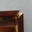 Set of 2 Modern Wooden Tray Square Wooden Serving Trays with Handle