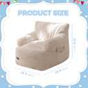MAXYOYO Kids Bean Bag Chair, Stuffed Toddler Bean Bag Sofa with Filler Bean Bag Chair for Boys and Girls, Lazy Sofa with Pocket Floor Chair for Gaming, Reading, Beige, Standard