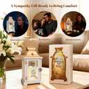 Memorial Gift for Loss of Sister Memorial Lantern Sympathy, Remembrance,Bereavement Gifts for Loss of Sister with LED Candle