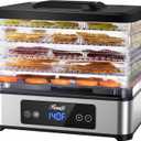 Rosewill Compact Food Dehydrator, 5 Stackable Trays with Adjustable 48H Timer and Temperature Control - 350W Electric Food Dryer for Jerky, Fruits, Herbs, Veggies, Meat & Dog Treat