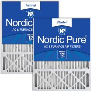 Nordic Pure 20x25x5 (19_3/4 x 24_3/4 x 4_3/8) Lennox X6673_X6675 Replacement MERV 12 Air Filter 2 Pack
