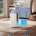 DREO 4500 Sq Ft Smart Dehumidifier, 1.85 Gal Water Tank, Energy Star 2025 | Max 75 Pint Dehumidifier for Basement, Home & Large Room, Quiet 41dB, Drain Hose, Auto Humidity Control, 3 Fan Speeds,Timer