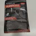 Sleeve Stars Ankle Brace for Women & Men, Ankle Wrap for Sprain, Compression Sleeve for Plantar Fasciitis Relief, Easy Customizable Support: w/ Removable Strap (Single/M:10"-12"/Black)