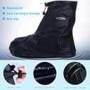 Waterproof Shoe Covers Waterproof Overshoe Reusable Foldable Rain Boot Shoe Protectors Non-Slip Rain Snow Shoe Covers Water Resistant Unisex Rain Gear, Medium