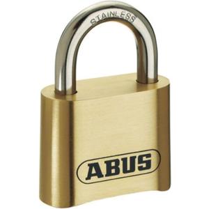 ABUS 180IB/50 All Weather Solid Brass 4-Dial Resettable Combination Padlock with 2" Stainless Steel Shackle