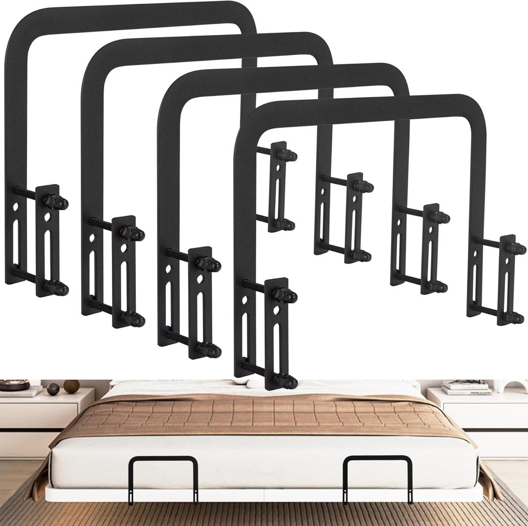 Metal Bed Frame Mattress Slide Stopper(H5.2) 4Pcs Keeping Mattress from Sliding for Foot of Adjustable Beds