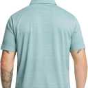 M MAELREG Mens Polo Shirts Short Sleeve Dry Fit Jacquard Performance Moisture Wicking Casual Pocket Golf Shirts for Men (Green, M)