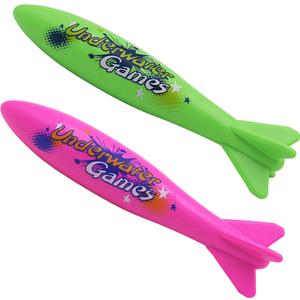 8.86'' Swimming Large Pool Diving Torpedo Toy Underwater Shark Swim Game Pool Toys for Kids Age 4-12 (2 Pack), Single Weight 0.48LB