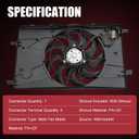 Engine Radiator Cooling Fan Assembly Replacement for Chevy Cruze 2011-2016 Replacement for Buick Verano 2012-2017 Radiator AC Condenser Cooling Fan Replace 13360890 13372154 13289627 13427161 13427160