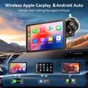 Portable Apple Carplay Screen for Car, 8.9" Car Play Touchscreen, 4K Dash Cam & 1080P Backup Camera, Wireless Carplay, Android Auto, Mirror Link, GPS Navigation, Voice Control (8.9inch)