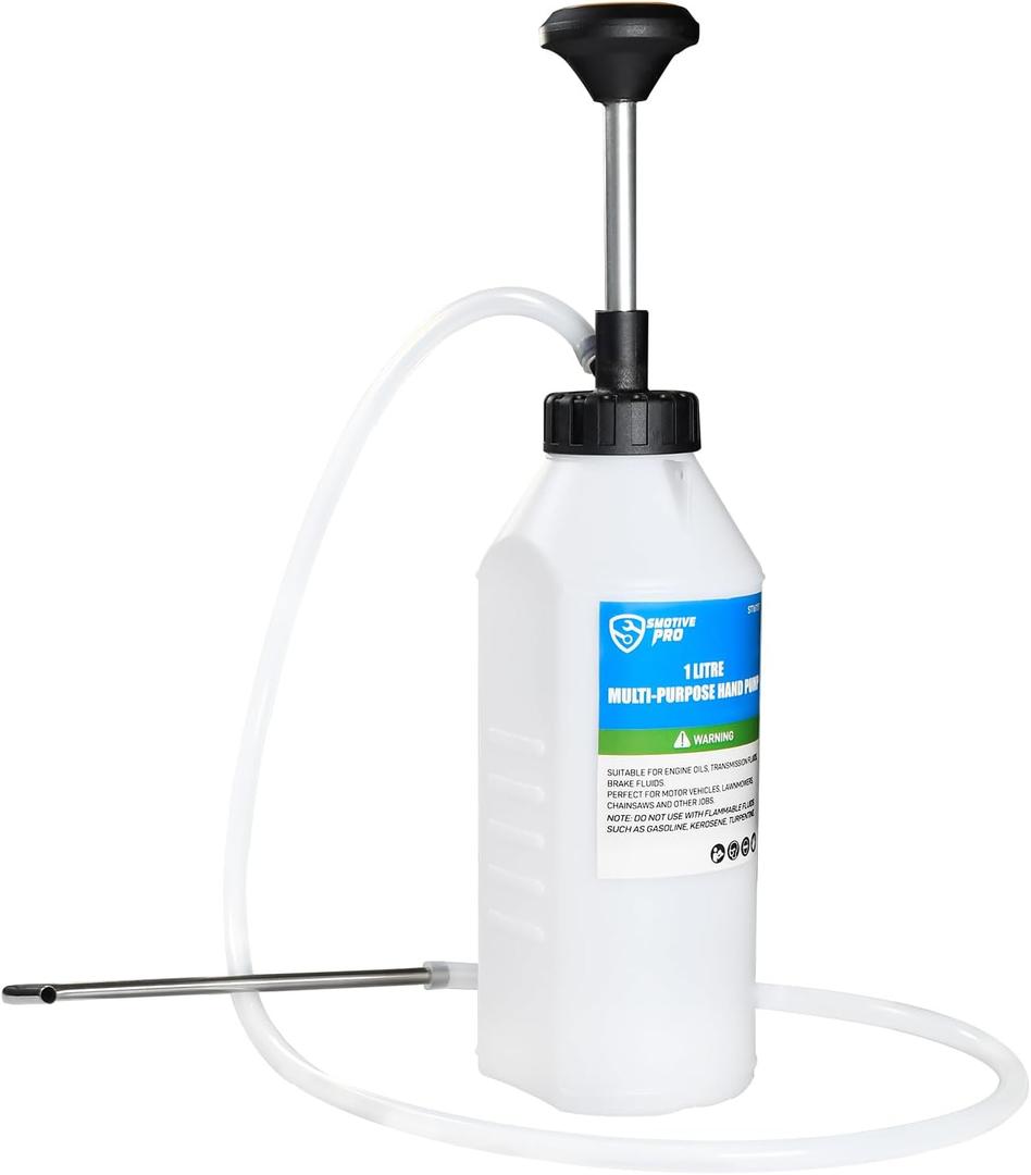 1.05 Quart / 1 Liter Multi-Purpose Oil Pump, Hand Fluid Transfer Pump for Engine, Transmission and Gear Oils, Precision Fluid Dispensing in Tight Spaces