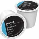 Amazon Brand - Solimo Light Roast Coffee Pods, Breakfast Blend, Compatible with Keurig 2.0 K-Cup Brewers, 100 Count (EXP 09/30/27)