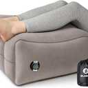 Wedge Pillow for Sleeping - Inflatable Leg Elevation Pillow for Swelling,Circulation,Leg & Back Pain Relief,Leg Support Polyvinyl Chloride Pillow for After Aurgery,Hip,Foot,Ankle Recovery (Medium, Grey)