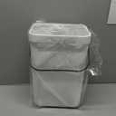 stonespace Hanging Trash Can, 3.2 Gallon/12L Small Waste Bin with Lid for Kitchen Cabinet Door or Under Sink, Bathroom Trash Bin with Lid, Food Waste Bin, 1 Pack White