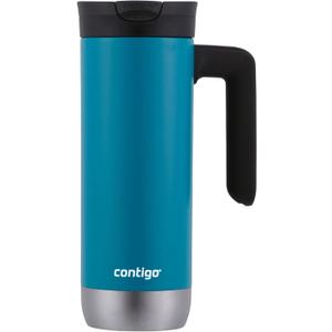 Contigo Superior 2.0 Stainless Steel Travel Mug with Handle Leak-Proof Lid Double-Wall Insulation for Hot & Cold Beverages, 20oz, Juniper, Ideal for Commuting and Travel