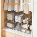 A-LuGei  Acrylic Stackable Storage Drawers, 11.8" L Makeup Organizer, Bathroom Organizer and, Under Sink Organizer, Plastic Storage Bins