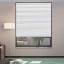 MYshade Cordless Blackout Cellular Shades, 1.5" Honeycomb Window Blinds for Bedroom & Nursery, Thermal Insulated, Noise Reducing, Privacy Shades, Inside or Outside Mount (30" W x 64" H, White)