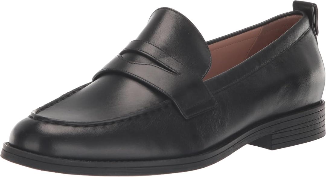 Cole Haan Women's Stassi Penny Loafer (5.5, Black Leather)