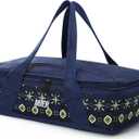 MIER Insulated Casserole Carrier for Hot or Cold Food Thermal Food Carrier Bag for Lasagna Potluck Parties Picnic Cookouts, Fits 9"x13" Baking Dish/Foil Pan, Deep Blue (16 x 10 x 4 Inches)