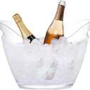 Yesland Ice Bucket Frosted Plastic 3.5 Liter Storage Tub - Perfect for , Champagne or Beer Bottles